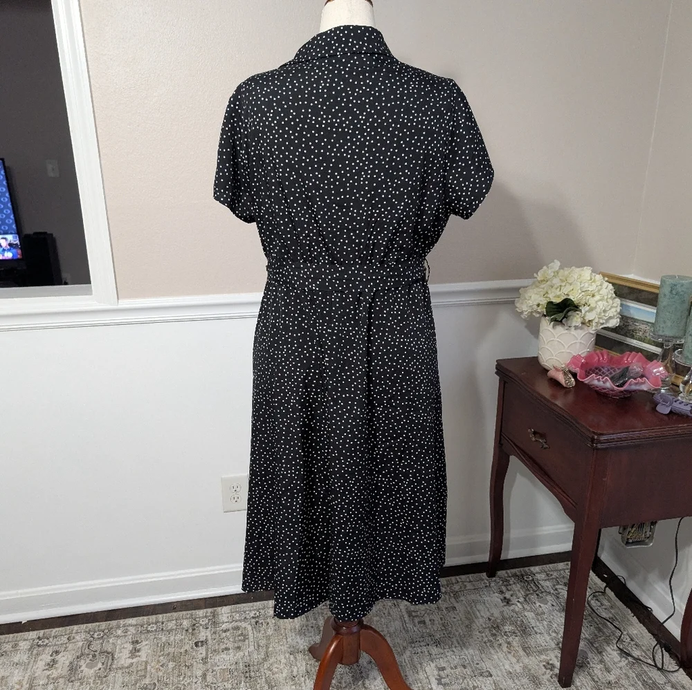 3/$30 Bloomchic Polka Dot Midi Dress 18/20 - Picture 6 of 8